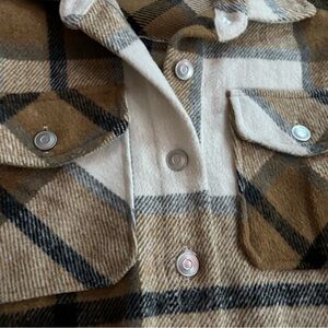 Plaid oversized Button-Up Shacket women’s small